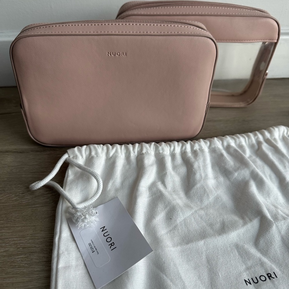 Pink Travel Case Set Magnetic Closure